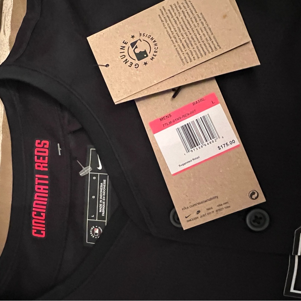 Nike Black Cincinnati Reds India Jersey
